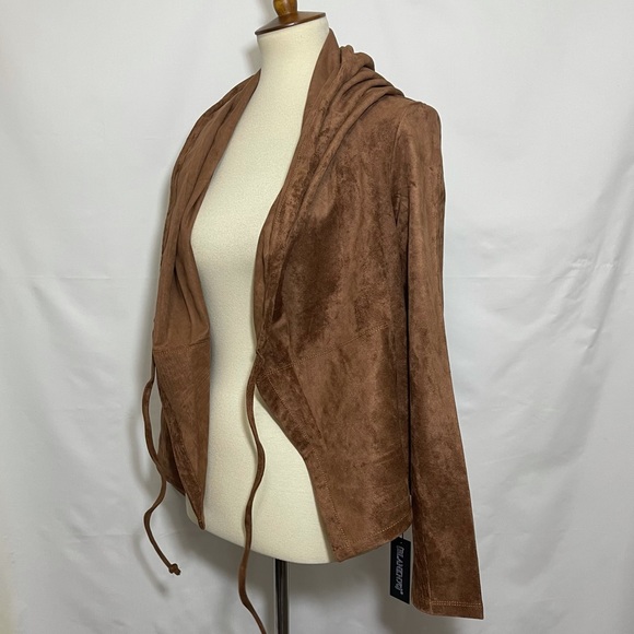 Blank NYC Faux Suede Long Sleeve Hoodie - Picture 6 of 15